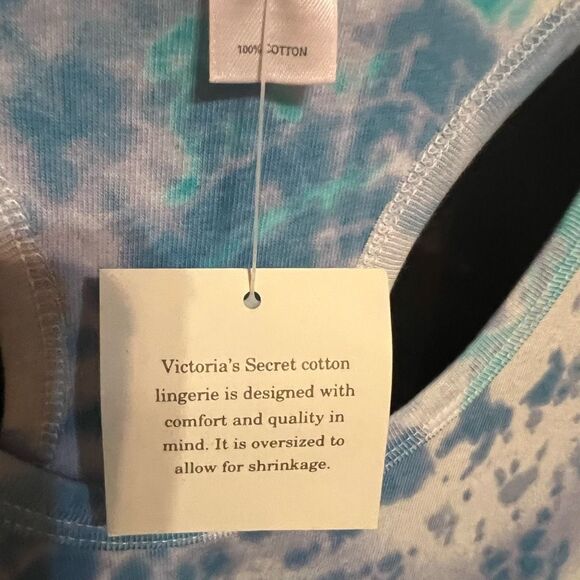 NWT Victoria’s Secret Tank Top Women's Size Large Multicolor Racerback Tie Dye - Picture 4 of 10